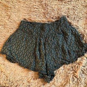 Blue flowy shorts